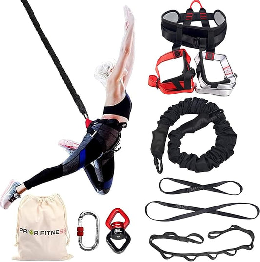 PRIOR FITNESS Bungee Fitness Equipment Set Casual Latex Cord Resistance Bands Dance Rope Exercise at Home Gym Suspension Trainer Professional Training Equipment-FlexoryFit
