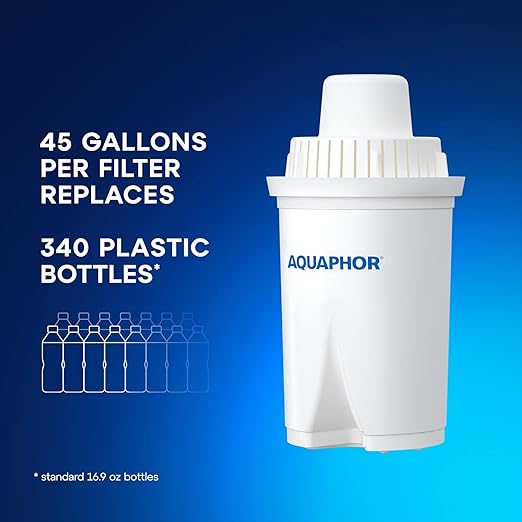 AQUAPHOR Water Filter Pitcher Ideal 7 Cup with 3 x B15 Filters - Grey