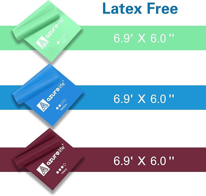 Resistance Bands,Professional Long Non-Latex Elastic Stretch Bands,Exercise Bands for Physical Therapy, Yoga, Pilates, Rehab, at-Home or The Gym Workouts, Strength Training-FlexoryFit