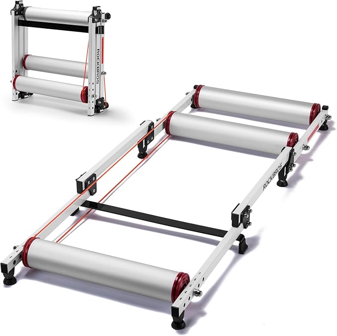 ROCKBROS Bike Rollers Adjustable Bike Trainer Stand Foldable Indoor Cycling Bicycle Roller with Resistance for MTB Road Bike Exercise