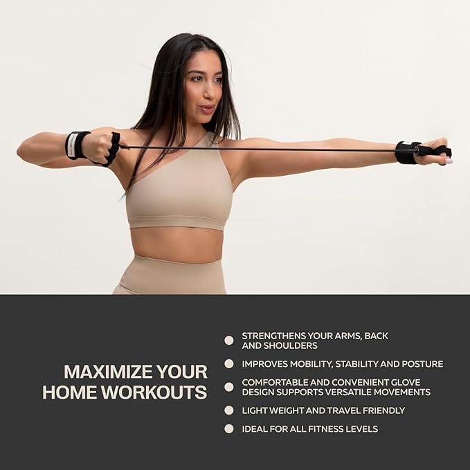 Pvolve P.Band Exercise Resistance Band - Home Workout Equipment to Strengthen Arms, Back and Shoulders, Light Weight Comfortable Glove Design to Improve Mobility, Stability and Posture-FlexoryFit