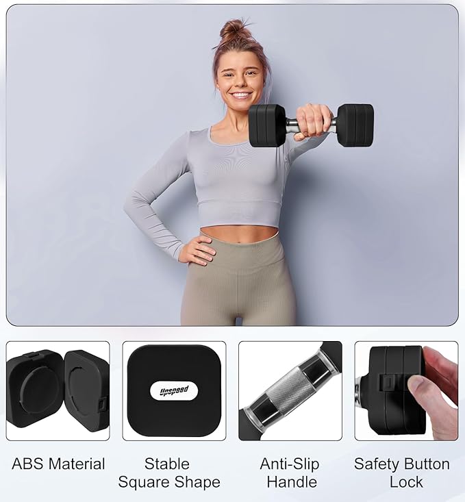 15LB 20LB 50LB Adjustable Dumbbell Set Free Weights Dumbbells Set for Women Men Hand Weights Sets Adjust Dumbbell Weight Sets for Home Gym Exercise Workout Strength Training Equipments-FlexoryFit
