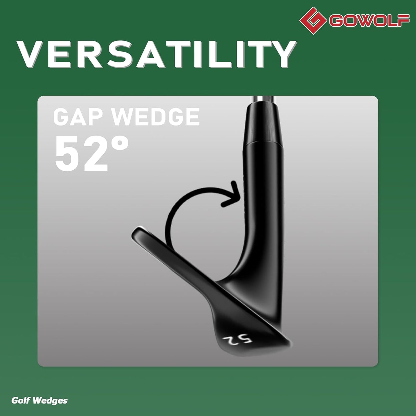 Gowolf Forged Golf Wedges 50/52/54/56/58/60/69 Degree Single or Sets for Men, Right Hand Premium Full Face Gap Wedge Sand Wedge Lob Wedge Golf Club, Great Golf Gifts - CNC Milled Face for More Spin