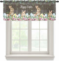 Easter Sheer Valances for Windows 60"x18", Light Filtering Kitchen Curtains by Unknown