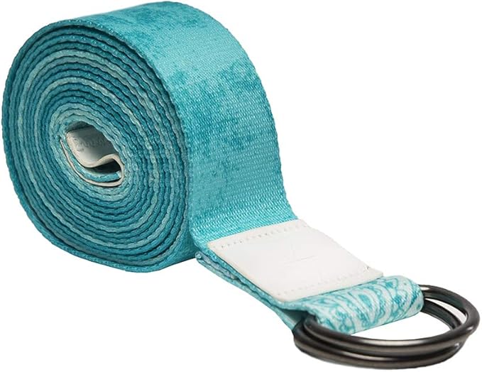 yogadesignlab YOGA DESIGN LAB | The Yoga Strap | Luxurious, Extra Long, Super Soft, Eco Printed | Studio Quality, Adjustable | Safely Stretch Further and Hold Longer | 8 ft Long-FlexoryFit