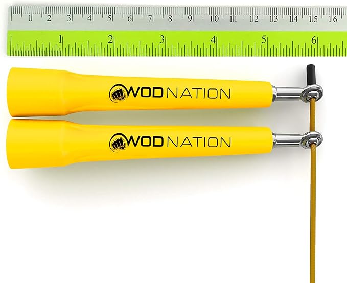 WOD Nation Adjustable Speed Jump Rope For Men, Women & Children - Blazing Fast Fitness Skipping Rope Perfect for Boxing, MMA, Endurance-FlexoryFit