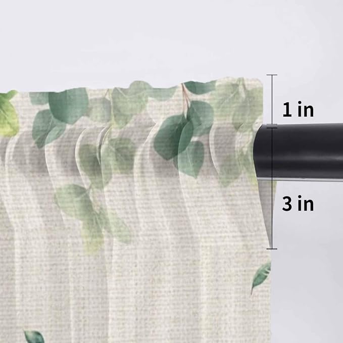 Easter Sheer Valances for Windows 42"x18", Light Filtering Kitchen Curtains - Image 7