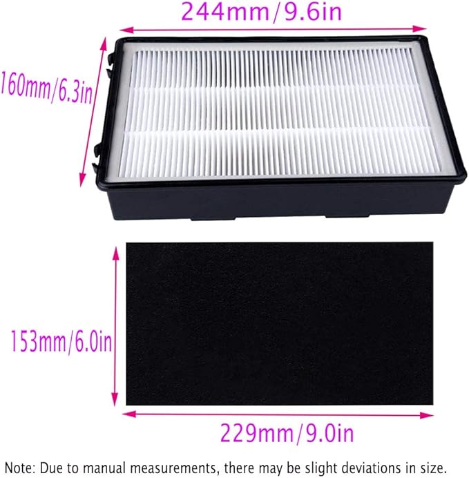 HAPF600 Filter for Holmes Air Purifier Filter B replace HAP726-U HAP1625 HAPF600D-U2 fits GE 106633 106643 106653 Models, Replacement Holmes HEPA Air Filter by TOPEMAI