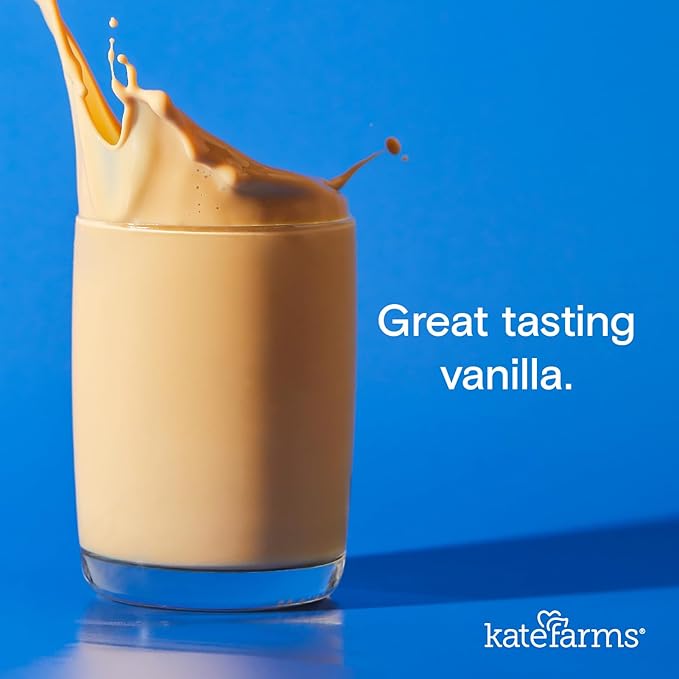 Kate Farms Organic Nutrition Shake, Vanilla, 16g Protein, 27 Vitamins and Minerals, Meal Replacement, 11 oz, 6 Pack-FlexoryFit