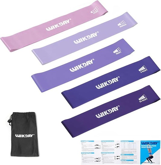Resistance Bands for Working Out Exercise Loop Bands Workout Bands Set for Men Women Body Stretching, Crossfit Training, Home Workout, Physical Therapy, Booty Legs, Set of 5-FlexoryFit
