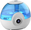 raydrop 2.2L Humidifiers for Bedroom, Cool Mist Humidifiers with Timer, Digital Knob, 26dB Quiet Small Humidifier for Baby, Nursery and Plants with Night Light, 30 Hours Runtime, Easy to Fill & Clean