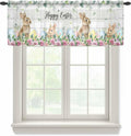 Easter Sheer Valances for Windows 54"x18", Light Filtering Kitchen Curtains by Unknown