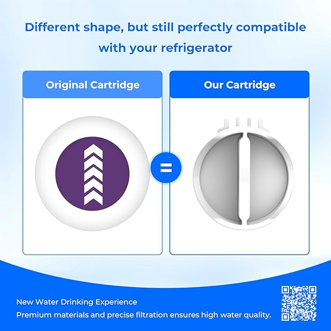 Waterdrop EDR1RXD1 Replacement for Everydrop® Filter 1, Whirlpool® W10295370A, EDR1RXD1B, P8RFWB2L, P4RFWB, WD-F38, Kenmore® 46-9081, 46-9930 Refrigerator Water Filter