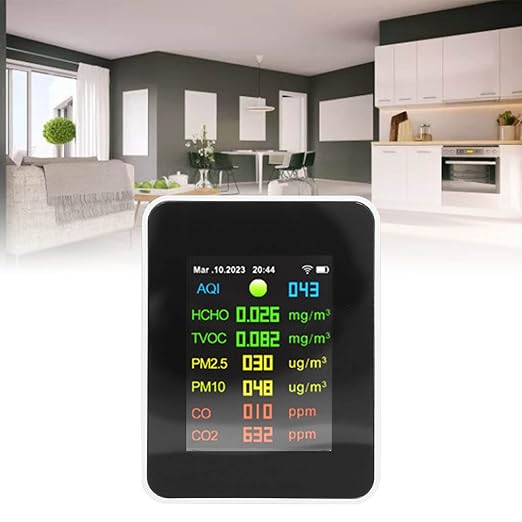 Air Quality Monitor Gen, Air Quality Monitor Indoor Detects with LCD Digital Display,Multifunctional Indoor Test Meter for Bedroom, Smart Home