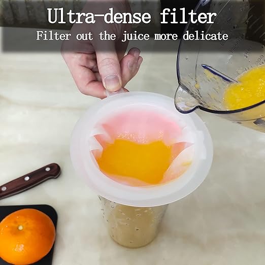 4 Pieces 200 Mesh Strainer Kitchen Food Filter，Ultra-Fine Nylon Mesh Sieve，Plastic fine mesh Colander for Filtering Soy Milk, Coffee, Milk, Yogurt, Juice