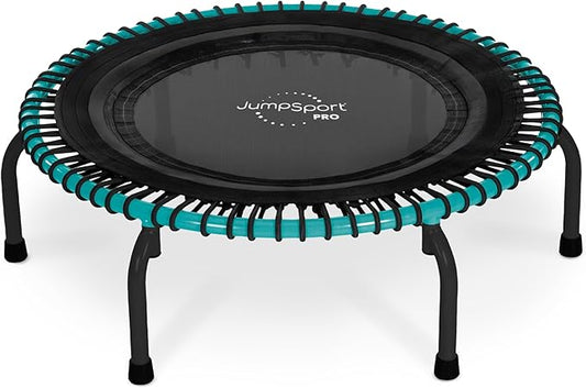 JumpSport 350 PRO Indoor Heavy Duty Fitness Trampoline, 39-inch | 36 Premium EnduroLast 4 Elastic Cords | Customized Bounce with 7 Settings | 300 lb Wt. Rating | 60-Day Free Trial to 350+ Videos-FlexoryFit