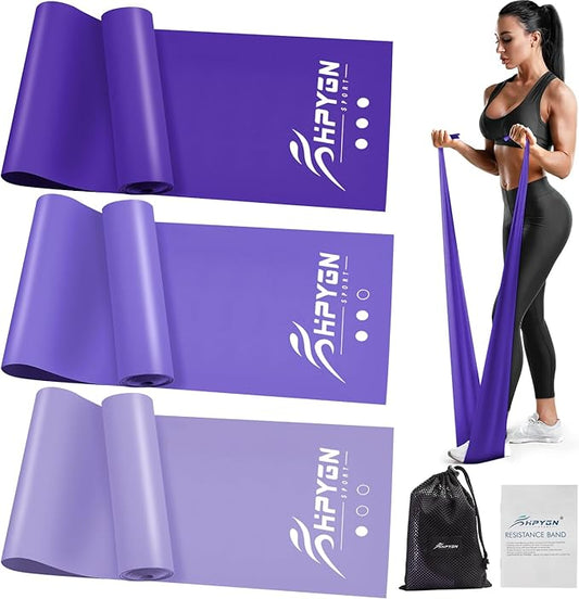 Resistance Bands, Exercise Bands, Physical Therapy Bands for Strength Training, Yoga, Pilates, Stretch Elastic Band with Different Strengths, Workout Bands for Home Gym-FlexoryFit