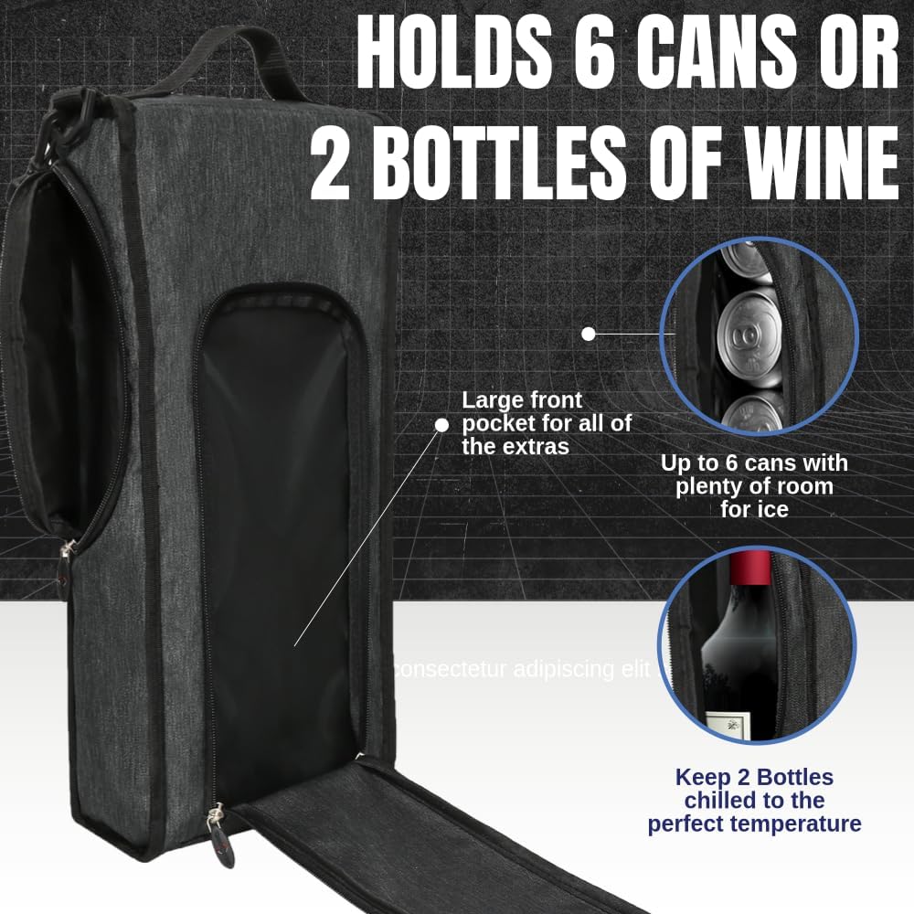 CaddyDaddy Golf Bag Cooler with Ice Pack, Golf Accessories for Men, Women, Golf Cooler Bag Sleeve, Insulated Golf Cooler, Golf Gifts for Men, Golf Bag Cooler Sleeve, Wine Cooler Chiller