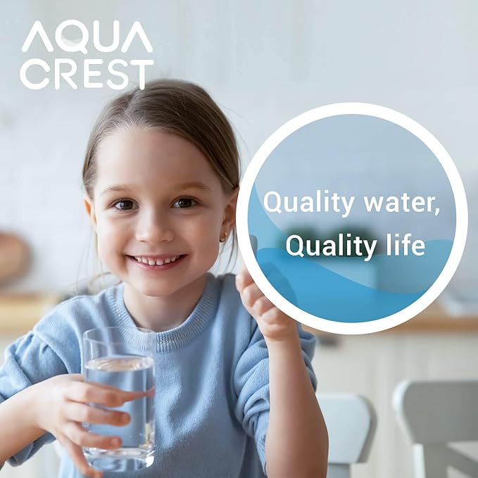 AQUA CREST FQK1K Under Sink Water Filter, NSF/ANSI 42 372 Certified, 1350 Gallons, Replacement for GE FQK1K, FQK2J, GXK185K and GX1S50R (Pack of 2)