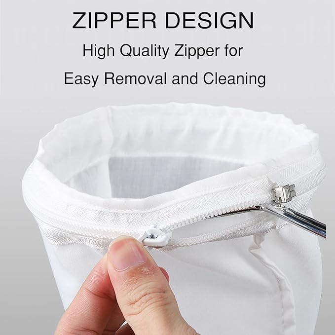 Nut Milk Bag Strainer with Stand, Strainers Fine Mesh Bags, Jelly strainer, Reusable Cheese Cloth Bag for Straining for Filter Juices, NutMilk, Cheese, Honey, Butter, S