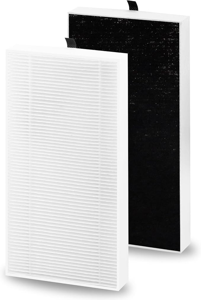2 Pack Dual Action HEPA-Type Air Purifier Filter Replacement for Febreze and Honeywell U Filter, Repalce FRF102B and HRF201B, FHT170, FHT180, FHT190, HHT270W & HHT290 Series Air Purifier by Funmit