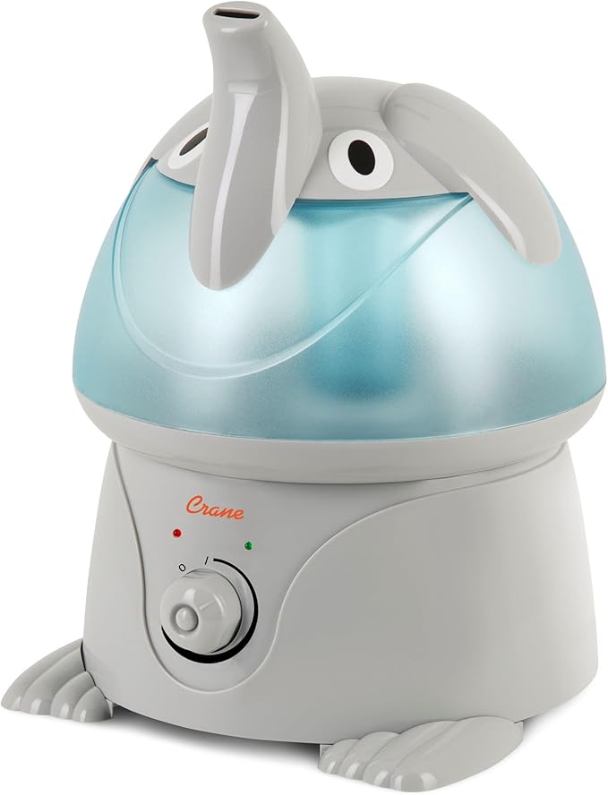 Crane Cute Animal Humidifier for Kids Bedroom and Nursery, Ultrasonic Cool Mist, 1 Gallon, Auto Shut Off, Cool Mist Humidifier