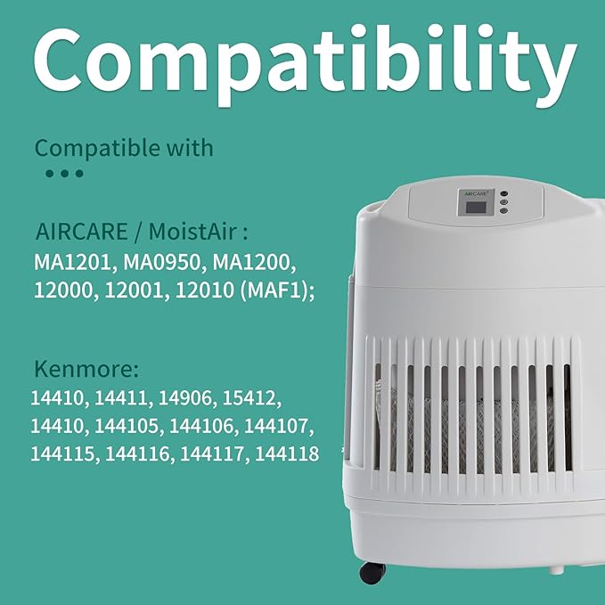 MAF1 Humidifier Filter Compatible with Aircare MA1201, MA0950, MA1200, Kenmore 14906,32-14906, 42-14906, Replace Aircare MA1201 Filter, Kenmore Humidifier Filters 14906, 4 Packs
