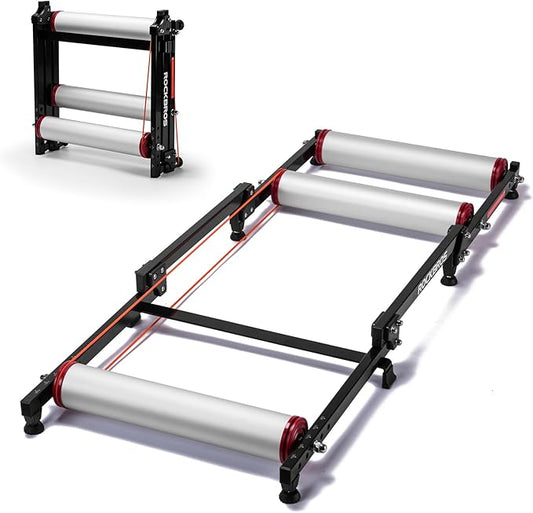 ROCKBROS Bike Rollers Adjustable Bike Trainer Stand Foldable Indoor Cycling Bicycle Roller with Resistance for MTB Road Bike Exercise