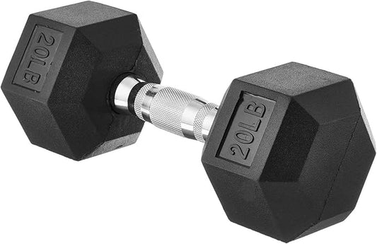 Amazon Basics Rubber Hex Dumbbell Hand Weight-FlexoryFit