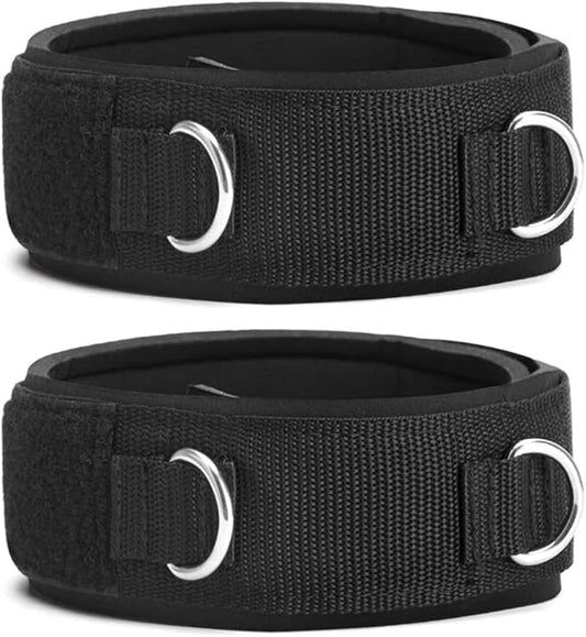 2Pcs Fitness Thigh Straps Soft Neoprene Padded Fitness Leg Exercise Attachment Adjustable Thigh Resistance Belt for Machines Gym Workout Speed Exercise Taekwondo Football Running-FlexoryFit