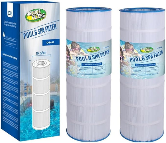 C200S Filter Compatible with CX200XRE, SwimClear C200S, C200S, C-9442, PA200S, 200 Sq. Ft Pool Filter Cartridge, 2 Pack