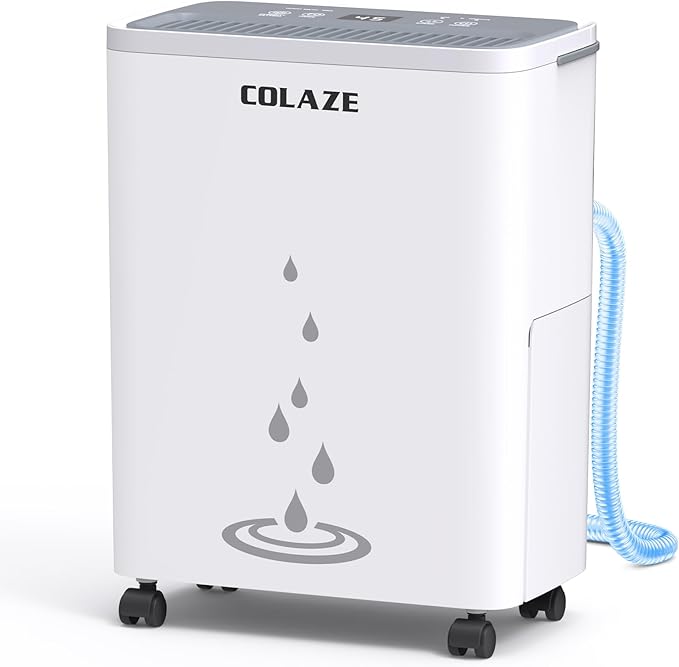 Dehumidifier for Home - 30 Pint Dehumidifier with Drain Hose Up to 2500 Sq. Ft Coverage - Ideal for Basement Bedroom Bathroom - Intelligent Humidity Control, Auto Defrost, 24H Timer