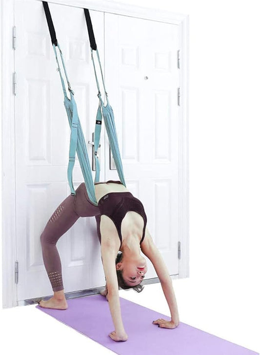 Yoga Fitness Stretching Strap, Adjustable Leg Stretcher Back Bend Assist Trainer, Improve Leg Waist Back Flexibility Home Gym Equipment for Rehab Pilates Ballet Cheerleading Splits Gymnastics-FlexoryFit