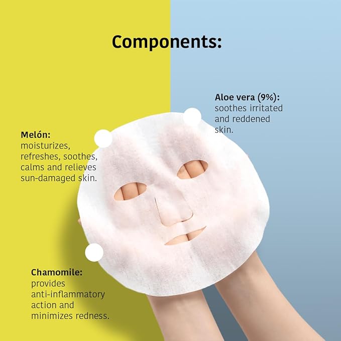 IROHA NATURE, Skin Care Mask to Repair and Soothe After Sun Exposure - Pack of 5 Pieces-FlexoryFit