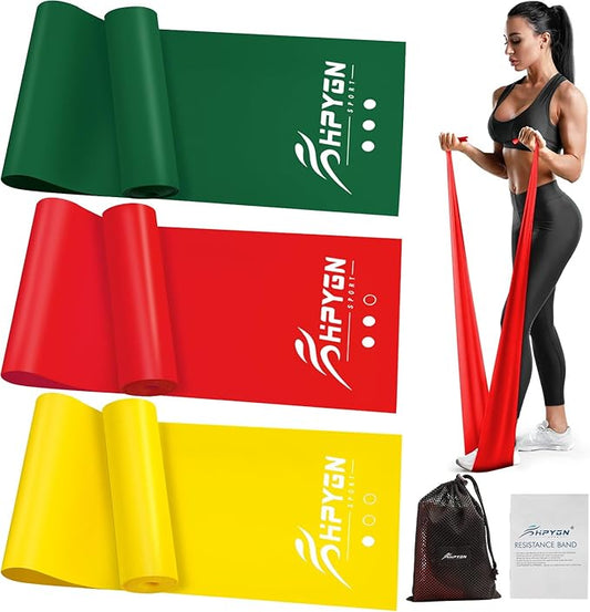 Resistance Bands, Exercise Bands, Physical Therapy Bands for Strength Training, Yoga, Pilates, Stretch Elastic Band with Different Strengths, Workout Bands for Home Gym-FlexoryFit