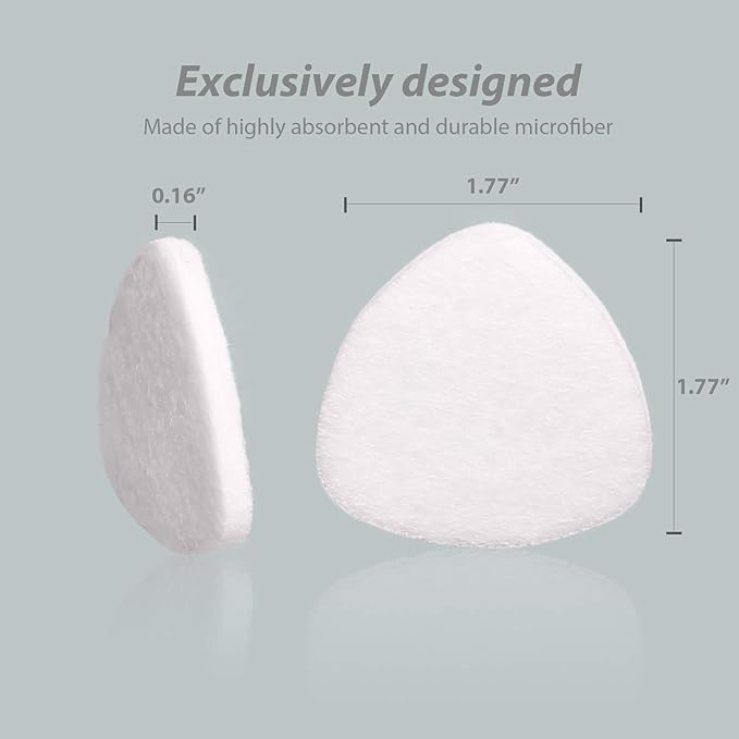 Refill Pad Compatible with Homedics Humidifier Essential Oil Diffuser | Essential Oil Replacement Microfiber Pad | Triangle Oil Tray Pad | White 30-Pack