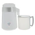 H2o Labs Best-in-Class Model 100 White Baked-enameled Metal Body 1-Gallon Countertop Home Water Distiller with Break-Resistant Food-Safe Polypropylene Carafe and Most Effective VOC Removal