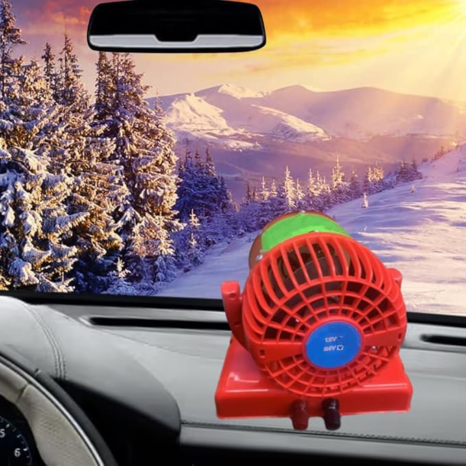 Car Heater 12V 150W /24V 200W Defrosting with Cooling Function, Portable Car Heater for Window Defroster Demister, 12V 150W