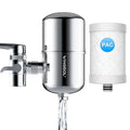 WINGSOL Stainless Steel Water Filter for Sink Faucet, NSF/ANSI 42 & 53, 360° Rotating Tap Purifier Reduces PFAS, Lead, Chlorine & Microplastics, 350 Gallons Long-Lasting for Kitchen & Bathroom