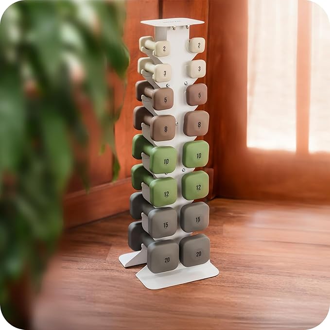 SafeGrip Dumbbells, Anti-Slip, Anti-Roll, Thick Handles, Free Weights, Square Dumbbells for Secure Workouts at Home, Weightlifting, and Personal Training-FlexoryFit