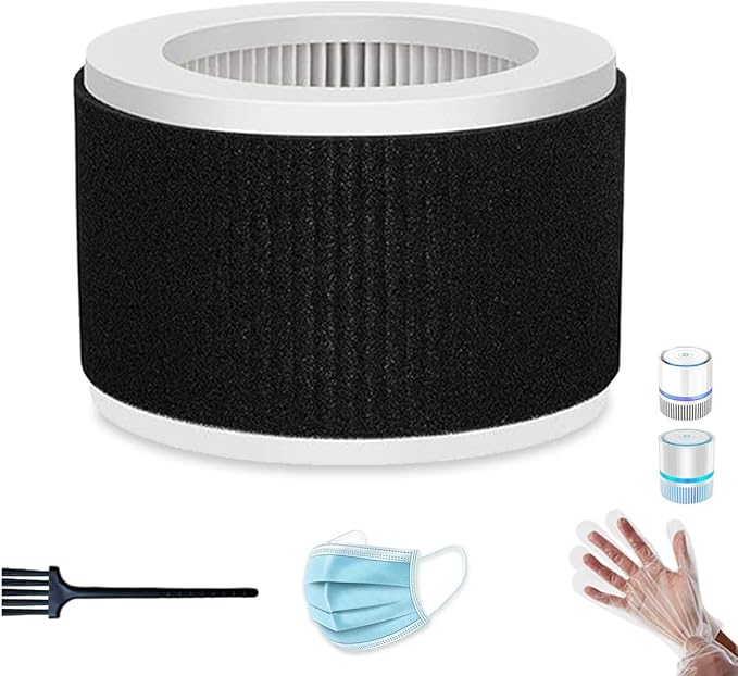 EPI810 True HEPA Replacement Filter, Compatible with KOIOS, MOOKA EPI810 Air Purifiers, 3-Stage Filtration System, 1-Pack