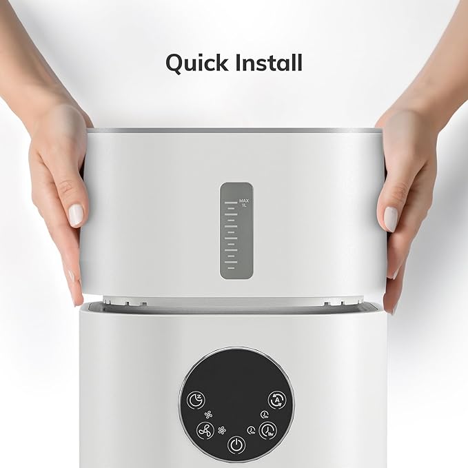 Air Humidifier & Purifier 2-in-1 – Ultra-Quiet for Home, Bedroom, Office | Auto Mode, Ideal for Pets and Smokers