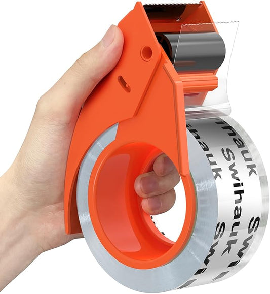 1.88 in x 66.6 YDs Clear Heavy Duty Packing Tape with Dispenser, Strong & Durable Shipping Tape, Packaging Tape, Packing Tape Dispenser for Packing Boxes, Moving Supplies, Shipping and Mailing-FlexoryFit