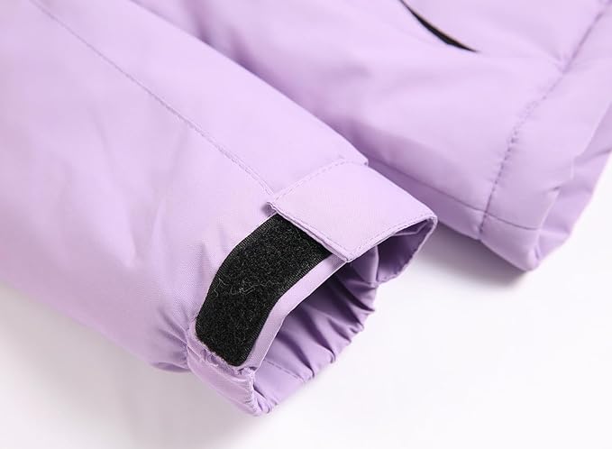 Keevoom Girl's Ski Jacket Winter Warm Thick Snow Coat Windproof Kids Outdoor Hooded Jackets-FlexoryFit