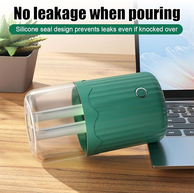 Mini Humidifier with Night Light, 400ML Dual Channels Mist Humidifier, Auto Shut Off USB Desktop Humidifier for Bedroom Office Car