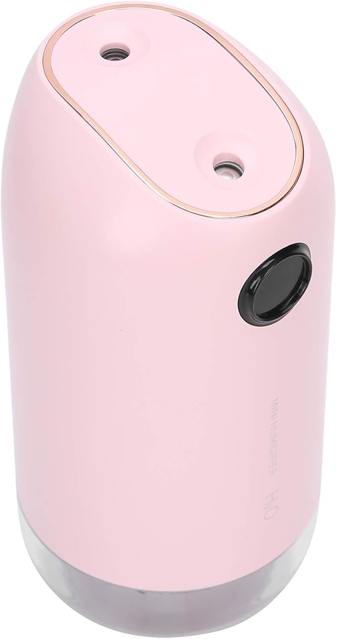 USB Rechargeable Humidifier Mini Humidifier Mist Maker for Home Bedroom Car (Pink)