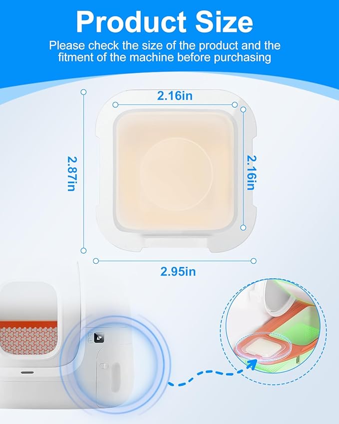 6-Pack N50 Odor Eliminator 2.0 Compatible with PuraMax 2, PuraMax & MAX PRO Automatic Self Cleaning Litter Box, Upgraded Pet Cat Litter Deodorizer for Home Toilet Odor Control