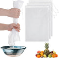 Straining Nylon Nut Milk Bag 3 Pack 24 X 36cm Fine Mesh Cheese Cloth Multiple Usage Reusable Food Strainer for Basting Turkey Canning Cheese-Making Straining Crafting Juice Coffee Yogurt Tea- White