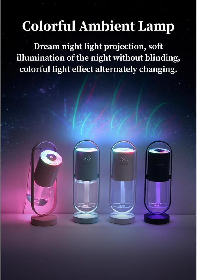 Portable Mini Humidifier, Compact 360° Rotating Cool Mist Air Humidifier Automatic Shutdown for Office for Home for Travel (#4)