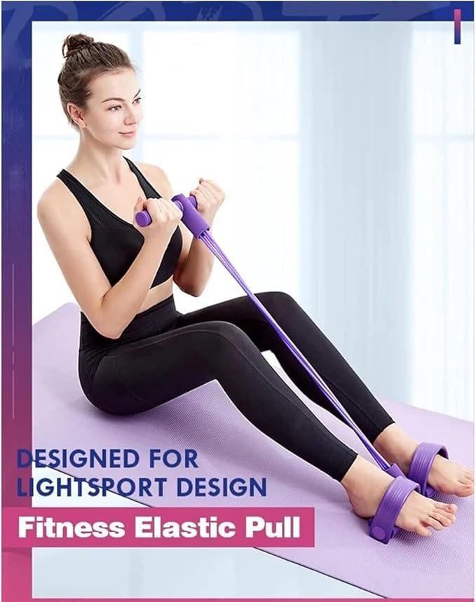 21 Fitness Resistance Bands - 4 Tube Pedal Ankle Puller, Yoga Handle Bands Exerciser Multifunction Trainer Tension Rope for Body, Abdomen, Waist, Arm, Tummy Exercise Stretching Training ( Color : Gree-FlexoryFit